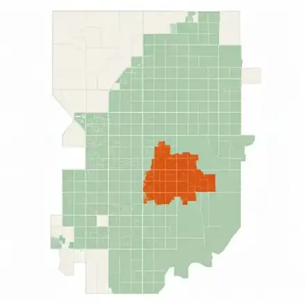 Map of Corcoran, MN showing Heritage Chimney Services service coverage