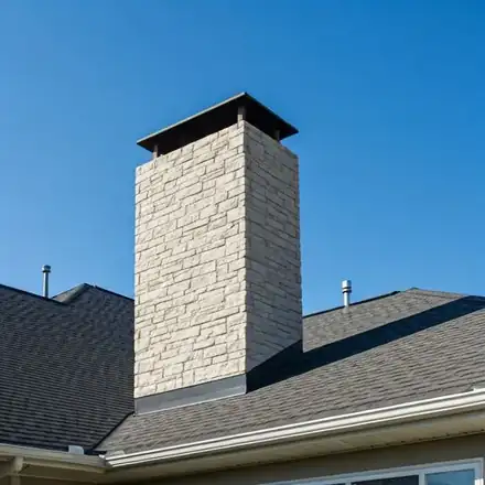 Modern chimney rebuild on a high-end suburban home in the Carver County area in Northfield, MN